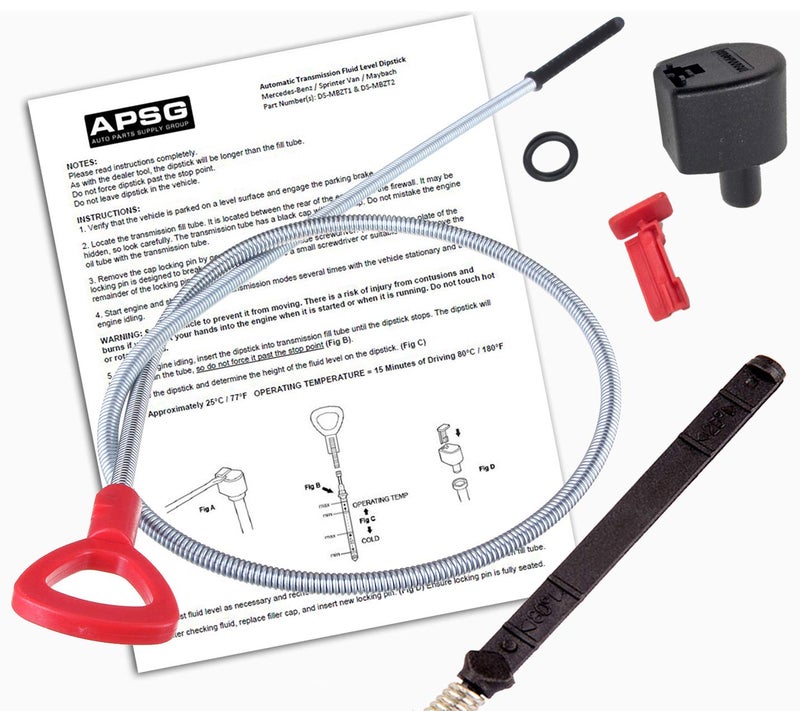 APSG Transmission Fluid Dipstick Tool | for Select Mercedes Benz Vehicles | w/Instructions + Free Cap + Pin + Seal 722.6 Transmissions â€“ Replaces OEM 140589152100/917-321 - Image 1